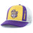 LSU Tigers Image One Beanie Mike Vintage Panel Mesh Rope Trucker Hat - Purple / Gold