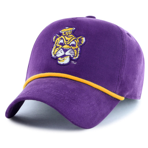LSU Tigers Image One Beanie Thin Corduroy Five Panel Snapback Rope Hat - Purple