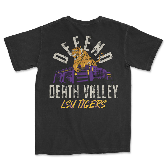 LSU Tigers Image One Defend The Stadium Garment Dyed T-Shirt - Black