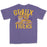 LSU Tigers Image One Geaux Tigers Cradle Flag Garment Dyed T-Shirt - Grape