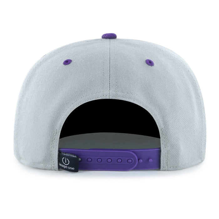 LSU Tigers Image One Interlock 2-Tone Snapback Youth Hat - Grey / Purple