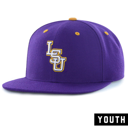 LSU Tigers Image One Interlock Snapback Youth Hat - Purple