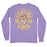 LSU Tigers Image One Mascot Overlay Garment Dyed Long Sleeve T-Shirt - Violet