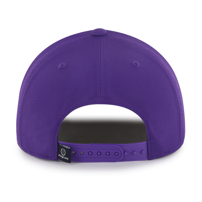 LSU Tigers Image One Silhouette Stripe Patch Five Panel Snapback Rope Hat - Purple