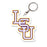 LSU Tigers Interlock Printed PVC Flexible Keychain
