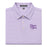 LSU Tigers JNJ Apparel Geaux Tigers Script Mini Stripe Performance Stretch Polo - Purple