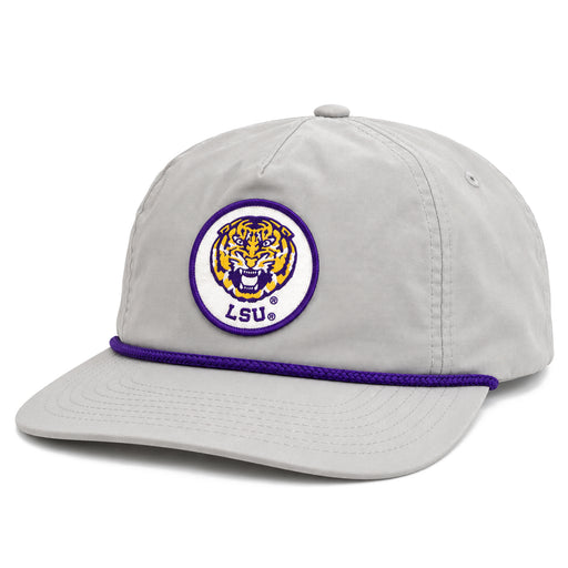 LSU Tigers JNJ Apparel Tiger Head Cahaba 5-Panel Lightweight Old School Coach Rope Hat - Grey
