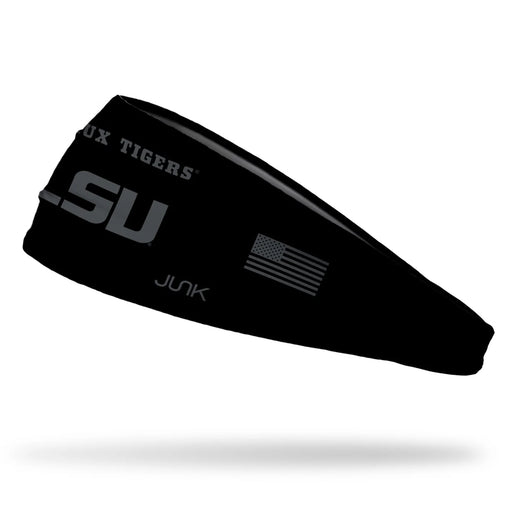 LSU Tigers JUNK Big Bang Lite Primary Logo Headband - Blackout