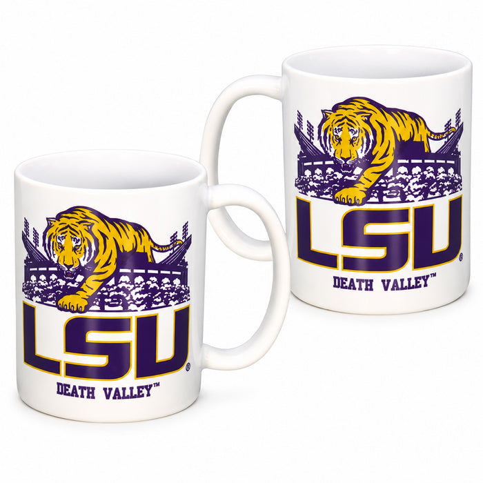 LSU Tigers Jenkins Enterprises Mike Death Valley 11oz Coffee Mug - White