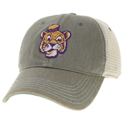 LSU Tigers Legacy Beanie Mike OFA Trucker Hat - Grey