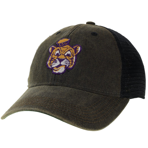 LSU Tigers Legacy Beanie Mike OFA Trucker Hat - Black
