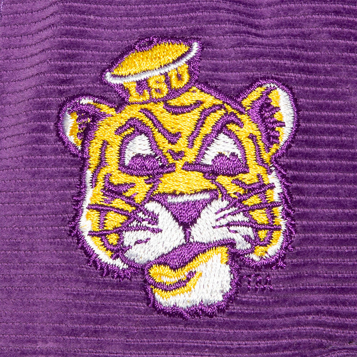 LSU Tigers Mitchell & Ness Beanie Mike All Direct Corduroy Snapback Hat - Purple