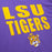 LSU Tigers Mitchell & Ness Beanie Mike Legendary Stack Applique Slub T-Shirt - Purple