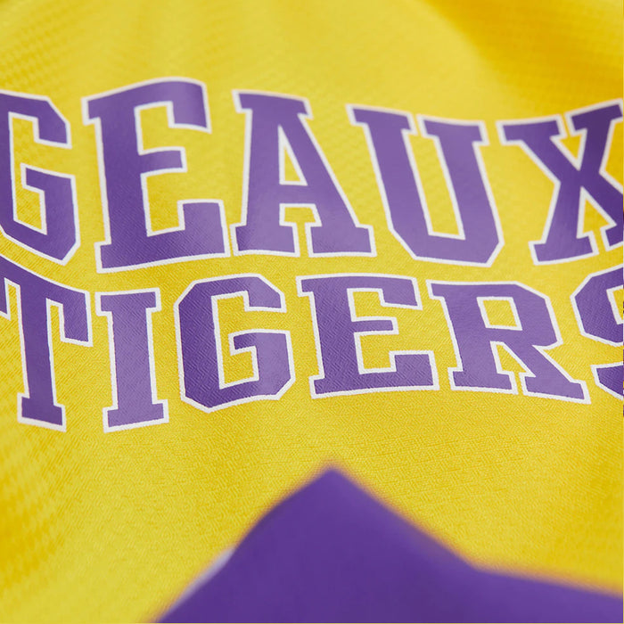 LSU Tigers Mitchell & Ness Beanie Mike Tie Breaker Anorak 1/2 Zip Pullover Windbreaker - Purple / Gold