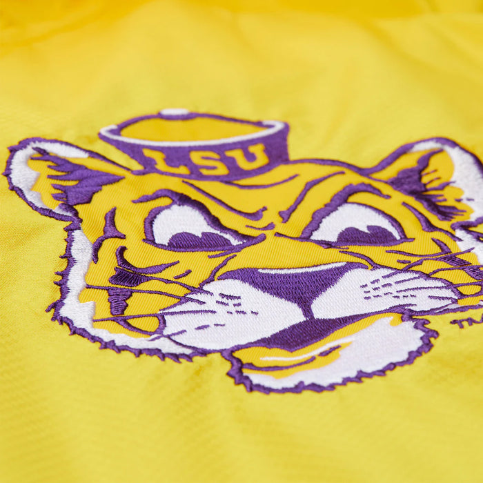 LSU Tigers Mitchell & Ness Beanie Mike Tie Breaker Anorak 1/2 Zip Pullover Windbreaker - Purple / Gold