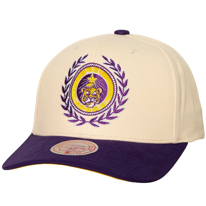 LSU Tigers Mitchell & Ness Beanie Pro Snapback V Hat - Purple / White