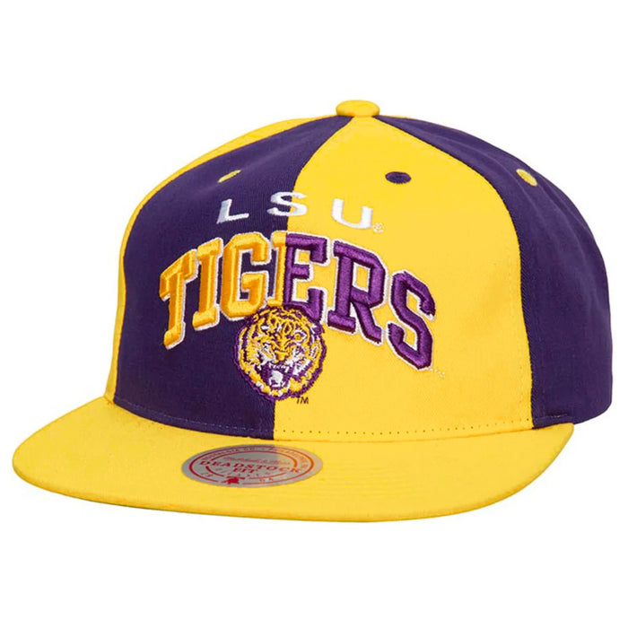LSU Tigers Mitchell & Ness Round Vault Pinwheel Of Fortune Deadstock Snapback Hat - Purple / Gold