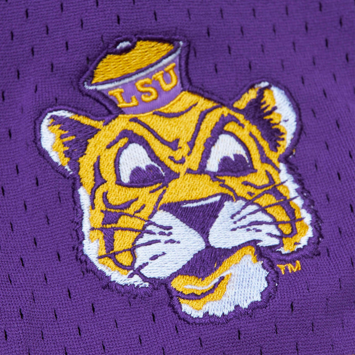 LSU Tigers Mitchell & Ness Throwback On The Clock Mesh Button Front Je —  Bengals & Bandits