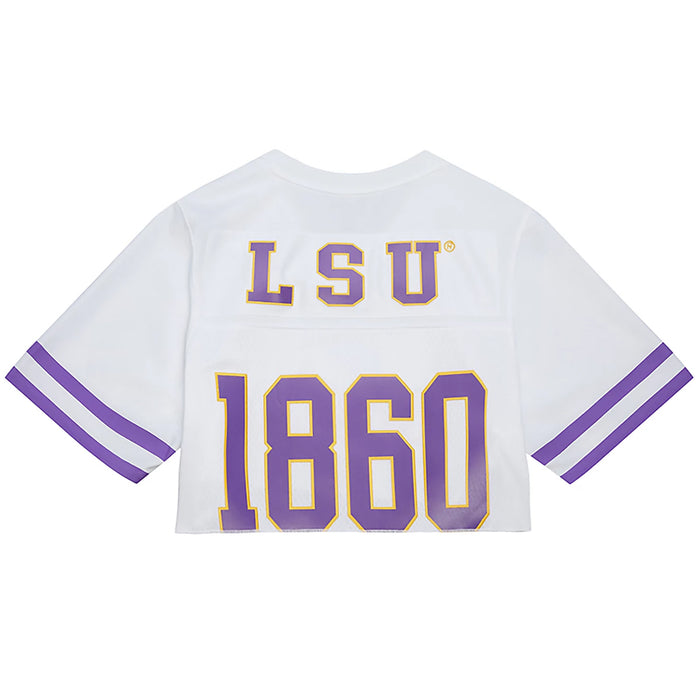 LSU Tigers Mitchell & Ness Women's Cropped Fashion Jersey - White