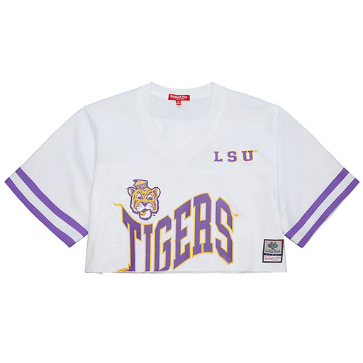 LSU Tigers Mitchell & Ness Women's Cropped Fashion Jersey - White