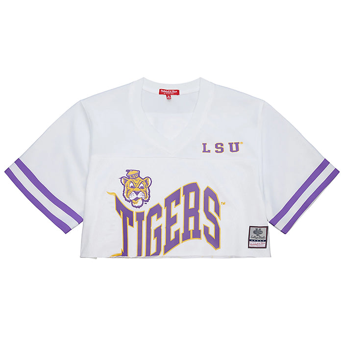 LSU Tigers Mitchell & Ness Women's Cropped Fashion Jersey - White