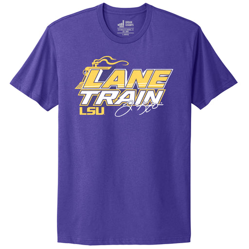 LSU Tigers NIL Store Lane Kiffin 'Lane Train' T-shirt - Purple