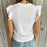 LSU Tigers NOLA Mercantile Beanie Mike Flutter Sleeve T-Shirt - White