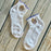 LSU Tigers NOLA Mercantile Embroidered Women's Scallop Beanie Mike Socks - White