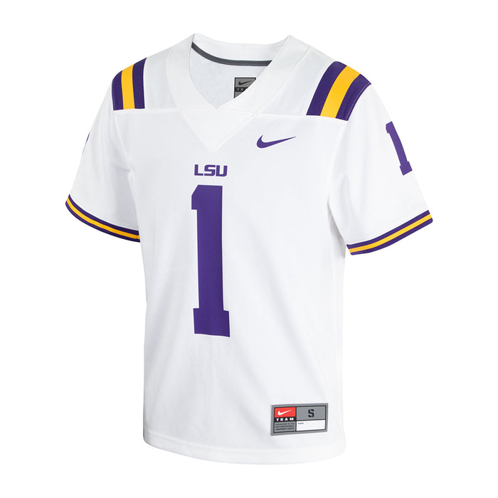 LSU Tigers Nike #1 Ja'Marr Chase Youth Replica Football Jersey – White —  Bengals & Bandits