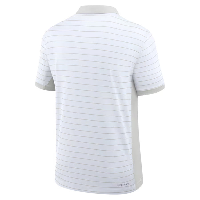 LSU Tigers Nike 2025 Early Season Coaches Sideline Victory Stripe Performance Polo - White