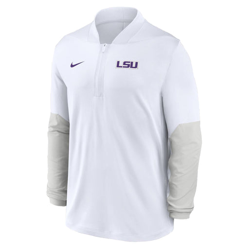 LSU Tigers Nike 2025 On-Field Lightweight One Goal Performance Half-Zip Pullover - White