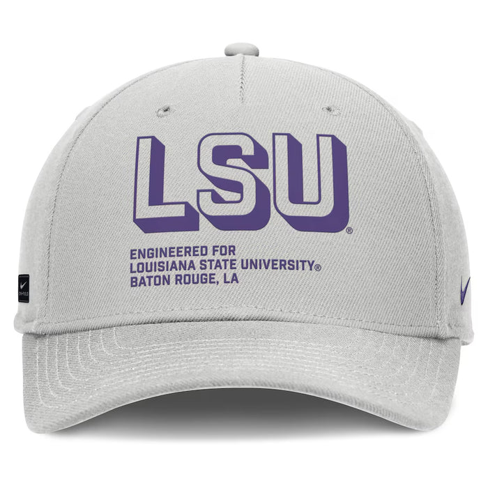 LSU Tigers Nike 2025 Sideline Pinched Rise Structured Hat - Photon Dust
