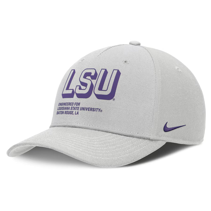 LSU Tigers Nike 2025 Sideline Pinched Rise Structured Hat - Photon Dust