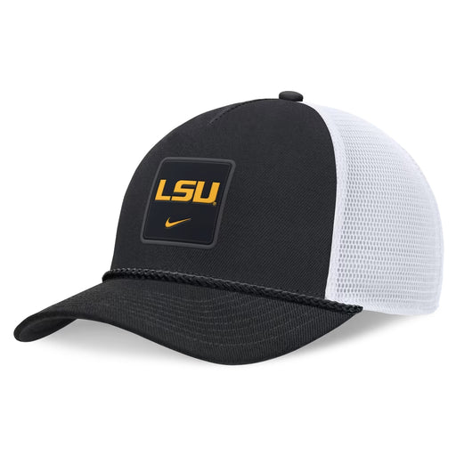 LSU Tigers Nike 2026 On-Field Gameday Rope Trucker Adjustable Hat - Black / White