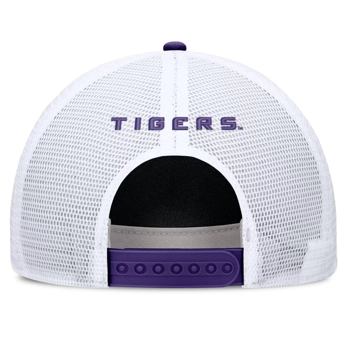 LSU Tigers Nike 2026 On-Field Gameday Rope Trucker Adjustable Hat - Purple / White