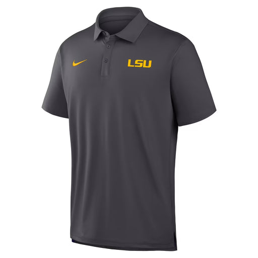 LSU Tigers Nike 2026 Sideline On Field Tour Dri-FIT Polo - Anthracite