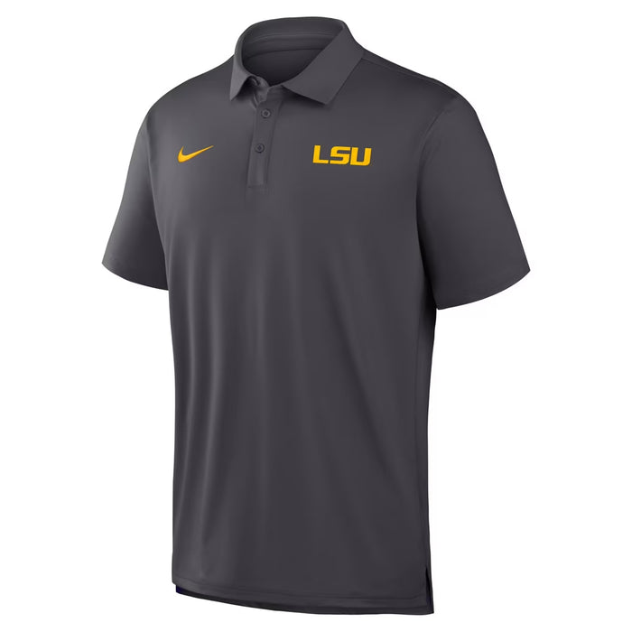 LSU Tigers Nike 2026 Sideline On Field Tour Dri-FIT Polo - Anthracite