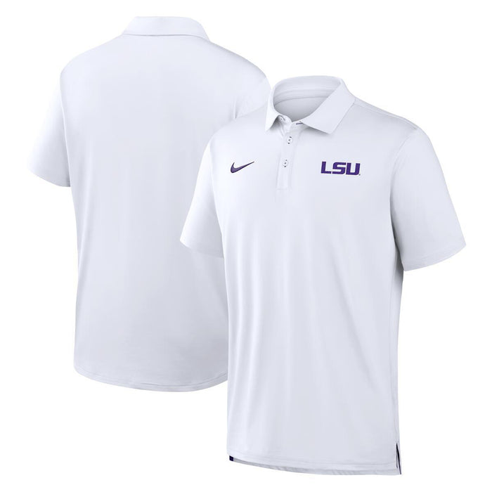 LSU Tigers Nike 2026 Sideline Tour Dri-FIT Polo - White