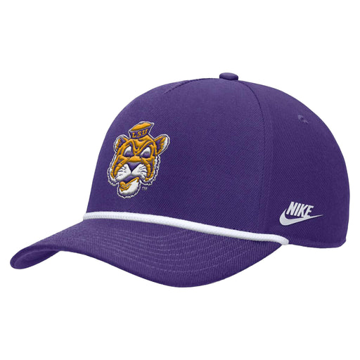 LSU Tigers Nike Beanie Mike 5-Panel Rise Rope Hat - Purple
