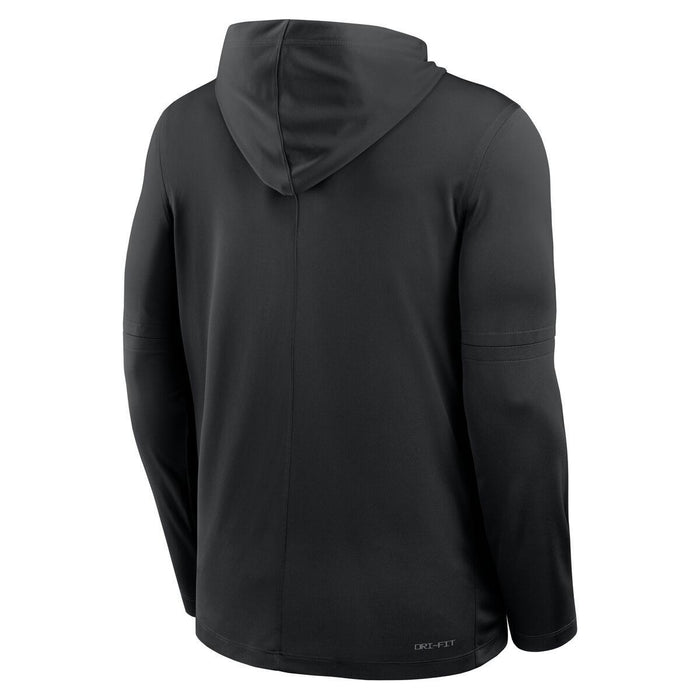 LSU Tigers Nike Beanie Mike Dri-Fit Legacy Script Lightweight Hooded T-Shirt - Black