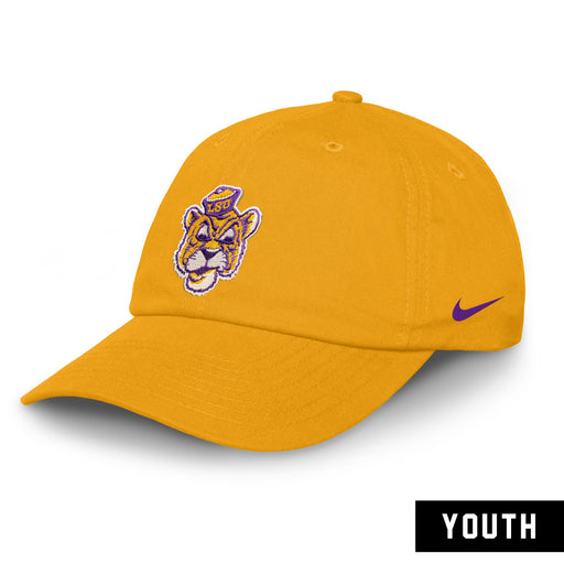 LSU Tigers Nike Beanie Mike Heritage 86 Campus Youth Hat - Gold