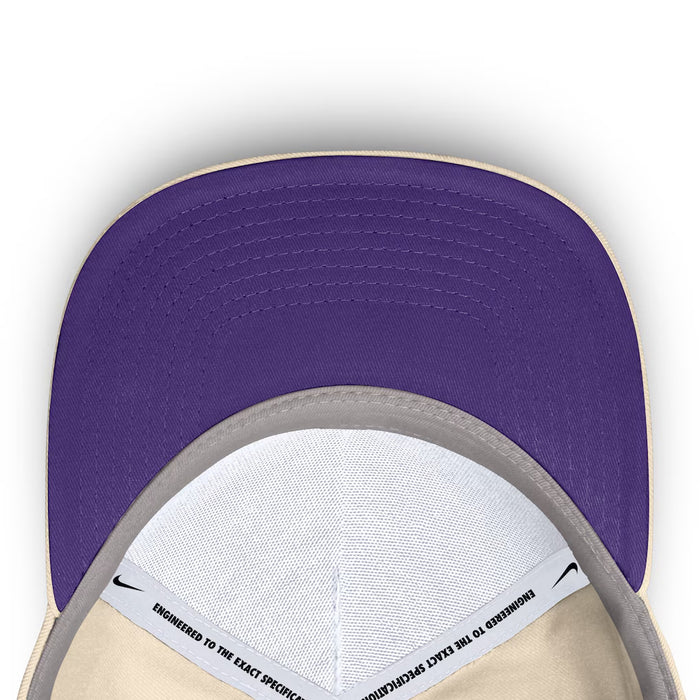 LSU Tigers Nike Beanie Mike Legacy 5-Panel Rise Rope Hat - Natural