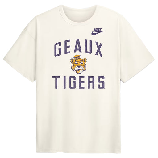 LSU Tigers Nike Beanie Mike Legacy Max90 Heavyweight Short Sleeve T-Shirt - Cream