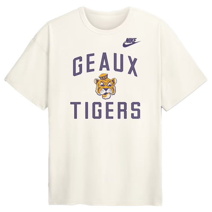 LSU Tigers Nike Beanie Mike Legacy Max90 Heavyweight Short Sleeve T-Shirt - Cream