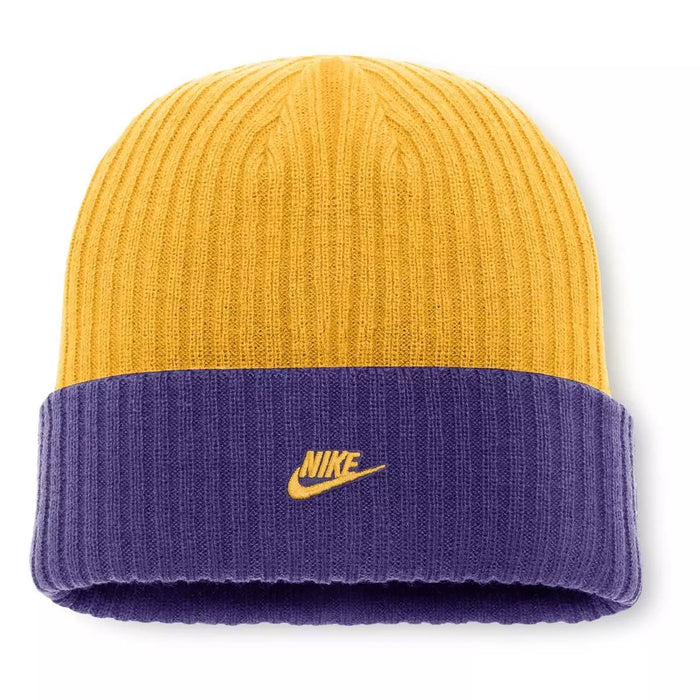 LSU Tigers Nike Beanie Mike Peak Legacy Cuff Knit Beanie - Purple / Gold