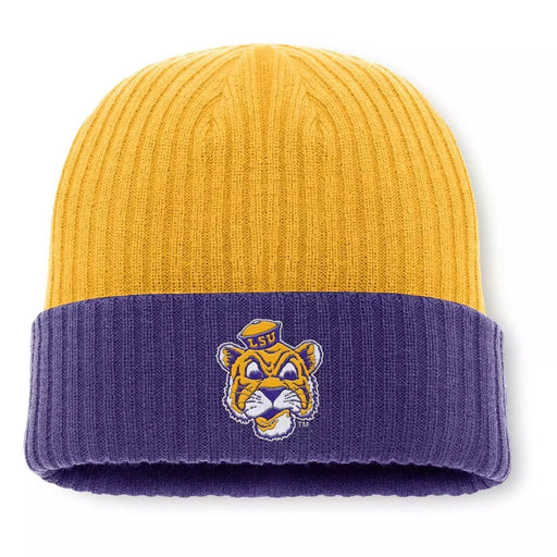 LSU Tigers Nike Beanie Mike Peak Legacy Cuff Knit Beanie - Purple / Gold