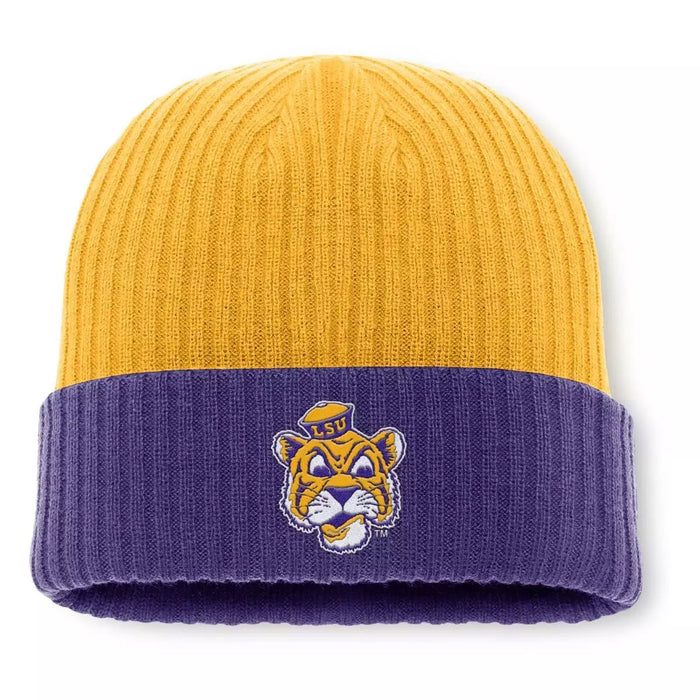 LSU Tigers Nike Beanie Mike Peak Legacy Cuff Knit Beanie - Purple / Gold