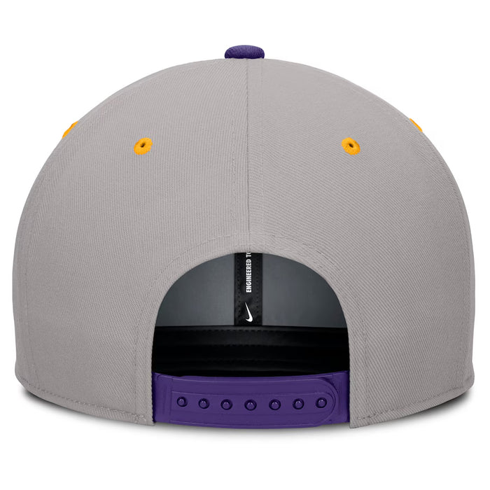LSU Tigers Nike Beanie Mike Prep Pro Adjustable Snapback Hat - Purple / Grey