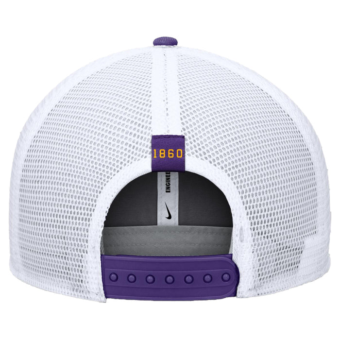 LSU Tigers Nike Beanie Mike Pro Snapback Flatbill Trucker Hat - Purple