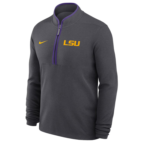 LSU Tigers Nike Courtside Victory Dri-FIT Half-Zip Pullover